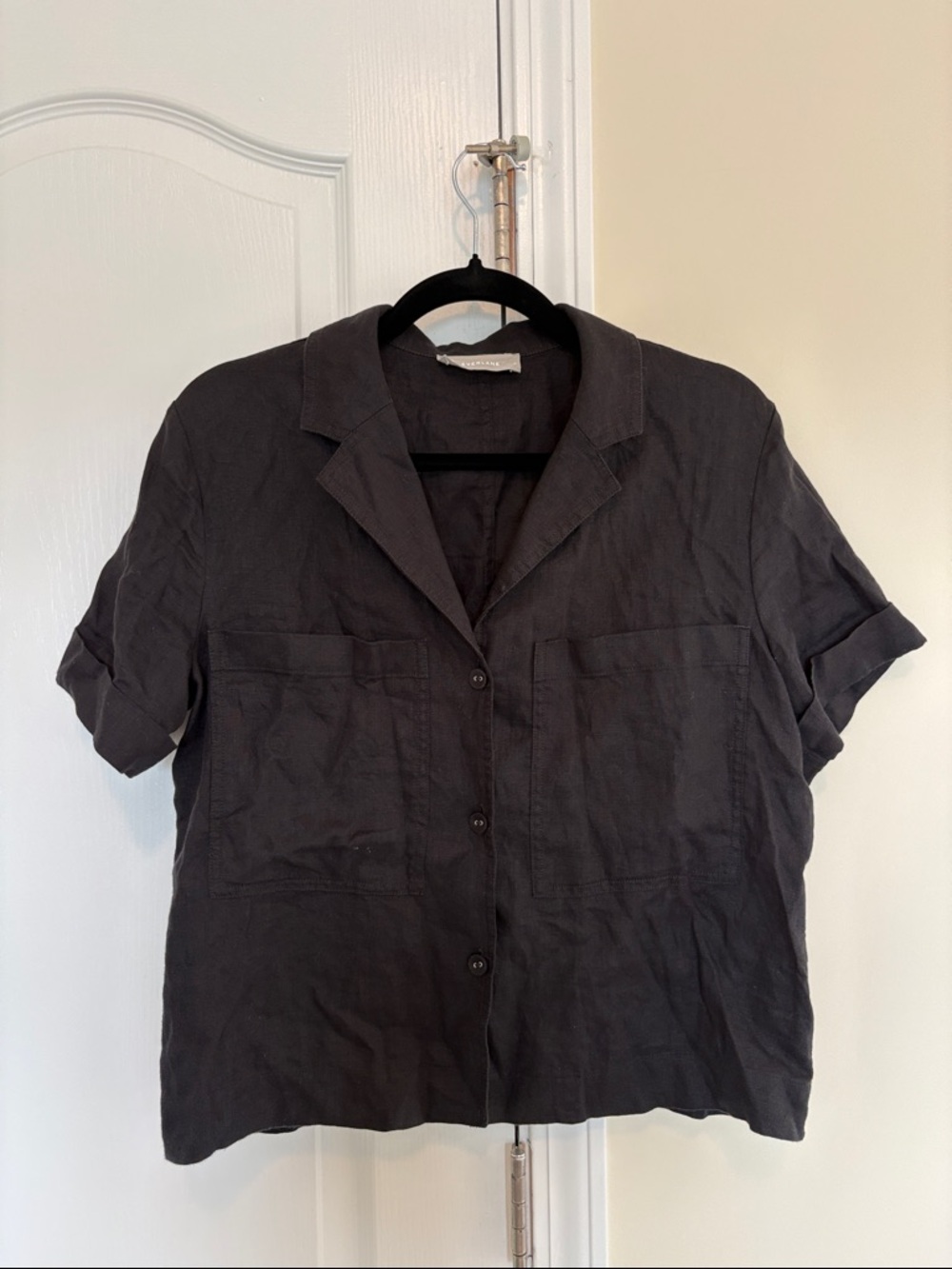 Everlane Linen Workwear Button Up Shirt black small - Picture 4 of 8